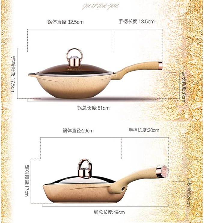 8 Pieces Wok Soup Pot Household Gas Induction Cooker Supplies Kitchen Pot Cooking Set Kitchen Pan Set Variety Pack