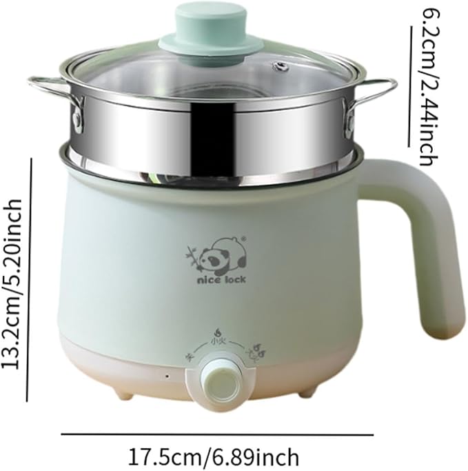 Mini Hot Pot Raman Cooker with Handle Multipurpose Mini Travel Cooker Portable Cooking Pot for Oatmeal Steak Eggs Dumpling steel steamer