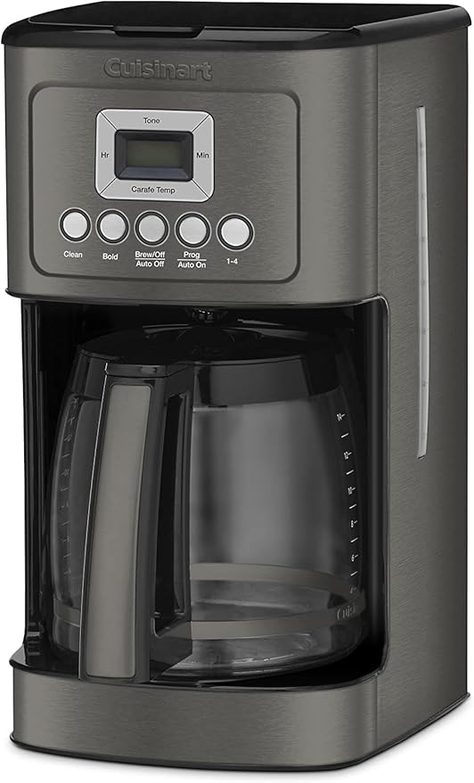 Cuisinart DCC-3200BKSP1 Perfectemp 14 Cup Progammable with Glass Carafe Coffee Maker Black Stainless Steel &amp CPT-122BK 2-Slice Compact Plastic Toaster Black