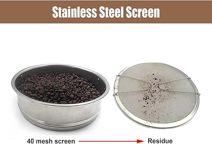 1.1LB Coffee Bean Cooler Electric Roasting Cooling Machine Rotating Coffee Bean Cooling Plate With Stainless Steel Two-layer Filter Screen For Homecafe Roasting Cooling 110V