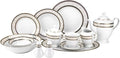 Euro Porcelain 57-pc Banquet Dinnerware Set Luxury Tableware Dining Service for 8