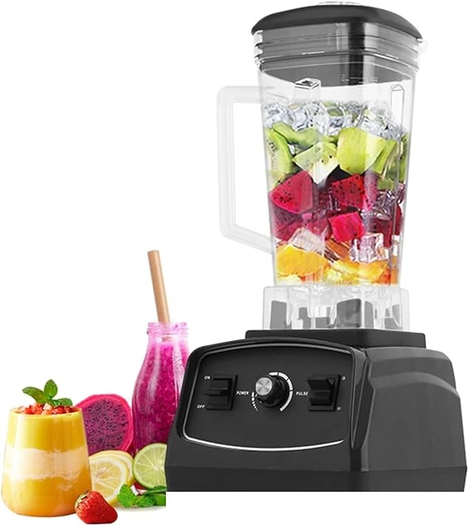 2L Square Container Jar Jug Pitcher Cup Bottom With Serrated Smoothies Blades Lid BPA FREE For Blender Spare Parts Large-Capacity