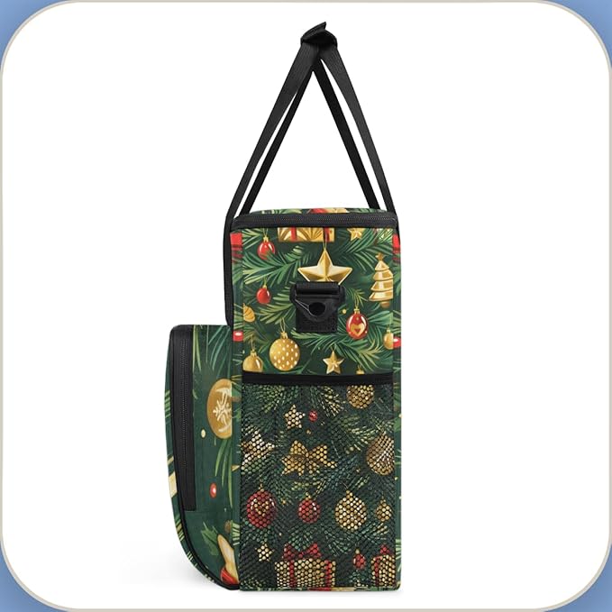Christmas Festivals Coffee Maker Carrying Bag Magical Tree Travel Storage Bag Compatible with K-Mini or K-Mini Plus Single Serve Coffee Brewer Carrying Case with Multiple Pockets &amp Shoulder Stra
