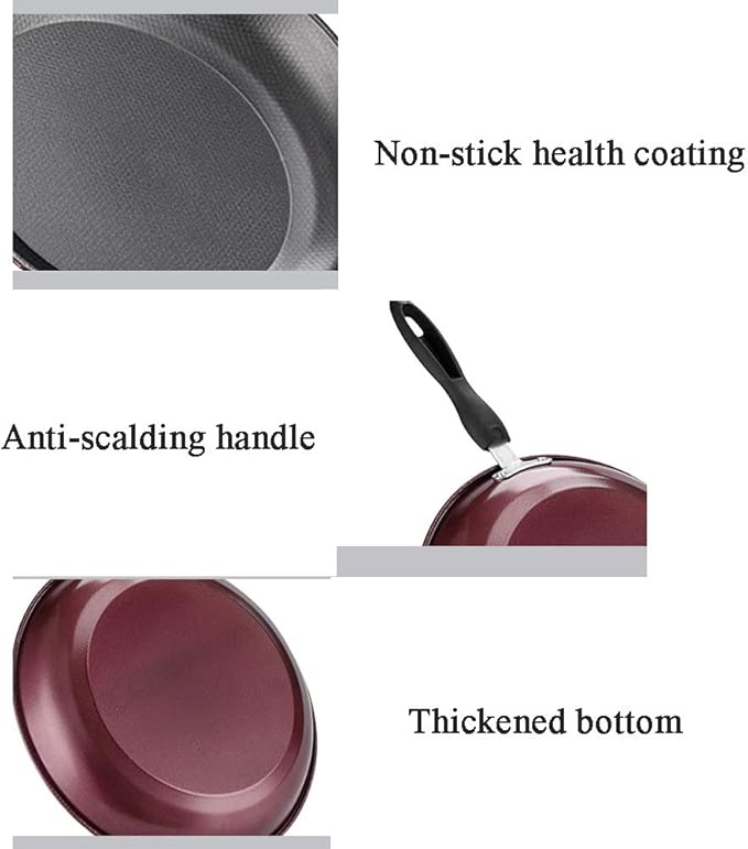 Simple Flat Nonstick Cookware Less Fumes Safety and Environmental Protection Coating Easy to Clean Heat Bracket