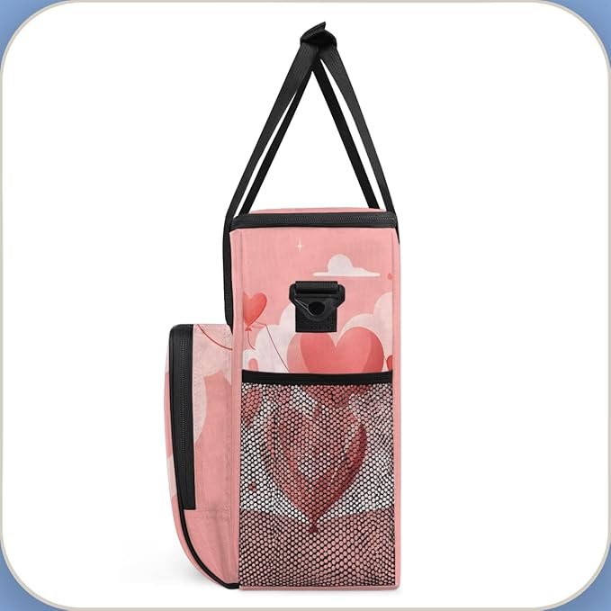 Cloud Heart Coffee Maker Carrying Bag Portable Travel Storage Tote Bag Compatible with K-Mini or K-Mini Plus Single Serve Coffee Brewer Carrying Case with Multiple Pockets &amp Shoulder Strap