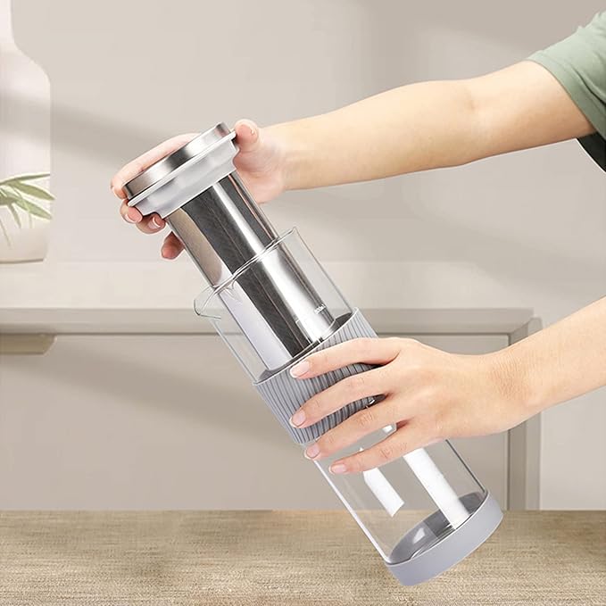 1000ML Drip Coffee Maker Drinkware Water Bottle Reusable Glass Filter Tools Espresso Coffee Dripper Pot Ice Cold Brew Coffee Machine