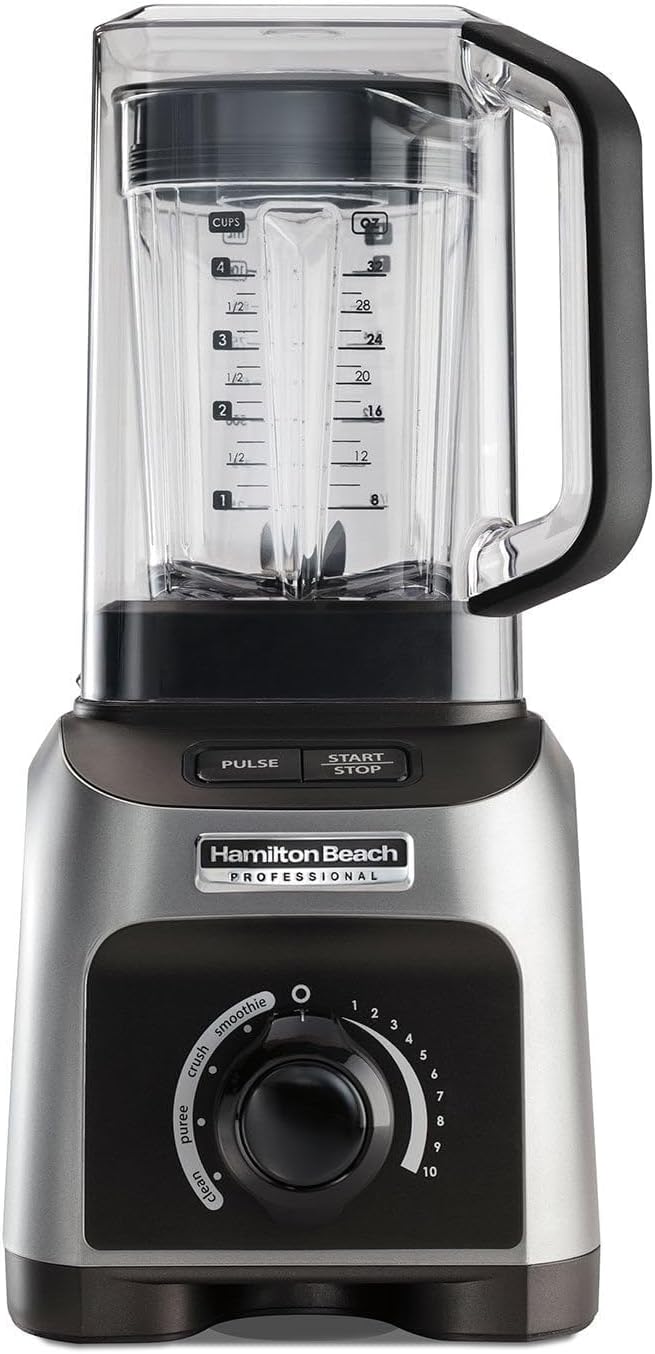 Professional Quiet Countertop Blender with Sound Enclosure 32 Fl Oz Capacity High-Performance Motor Variable Speed Control Pulse Function Stainless Steel Blades Compact Design for Smoothies Prot