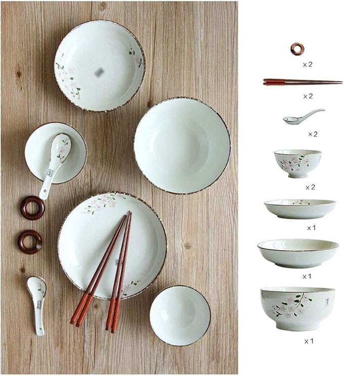 Elegant Dinnerware Set Dinner Plates Bowls Set Kitchen Dinnerware Set Plates Dishes Bowls Plates and Bowls Set for Picnic Rv Use