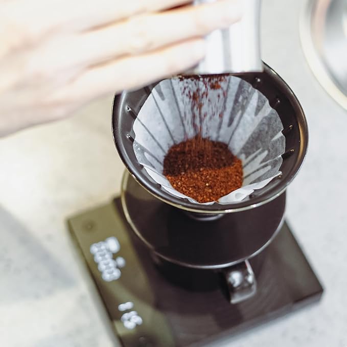 Pour Over Coffee Maker Set Black Ceramic Coffee Dripper with V60 Paper filter Black Ceramic Streamline Coffee Mug for Cafe Home Restaurant 6291-12201-03A