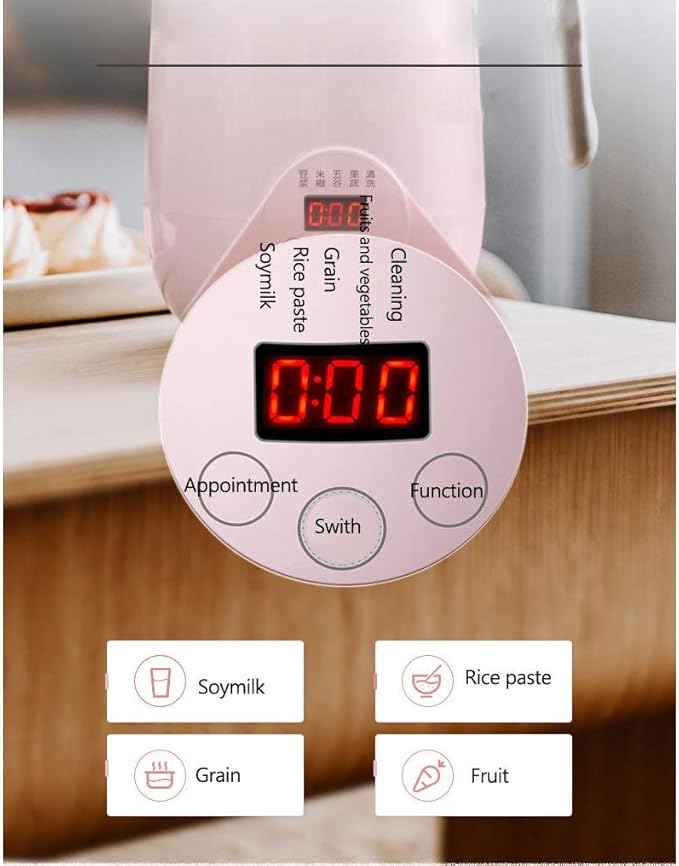 Mini Soymilk Machine Portable Soy Milk Rice Paste Maker Electric Juicer Blender Food Grinding Heating Processor 350ml(Black-JoJo's Bizarre Adventure1)