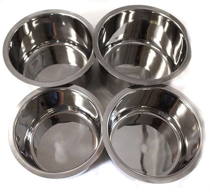 8 Piece Stainless Steel Cooking Pots Lids Set | Robust Construction | Versatile Lids | Space-Saving Storage | Ideal for Home and Professional Use