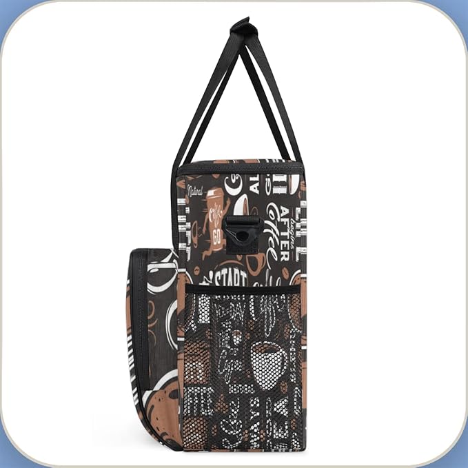 cfpolar Coffee Maker Storage Bag Waterproof Travel Carrying Storage Tote Bag Organizer Case Compatible with K-Mini or K-Mini Plus And Suitable for Other Accessories With Pockets for K-Cup Pods