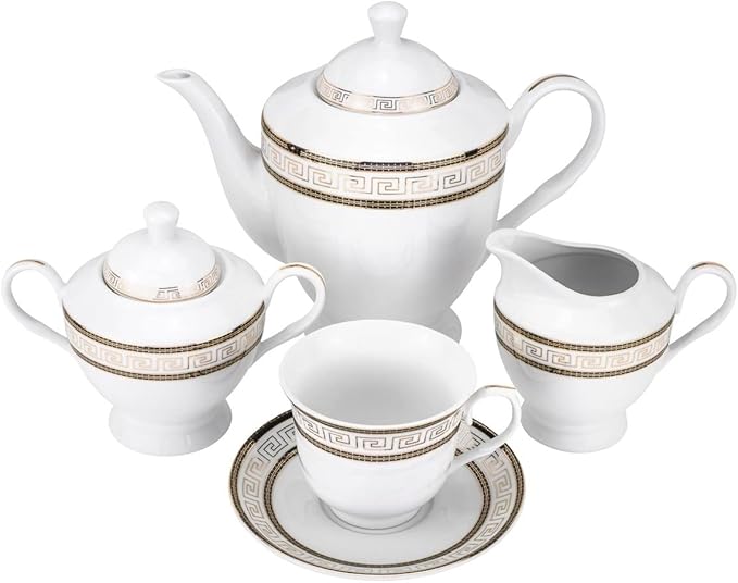 Euro Porcelain 57-pc Banquet Dinnerware Set Luxury Tableware Dining Service for 8
