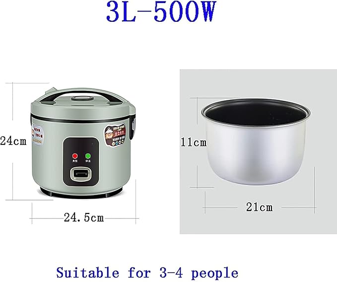 Rice Cooker-Steamer Household Multifunctional Non-Stick Rice Cooker Intelligent Heat Preservation and One-Button Switch(5L) ()