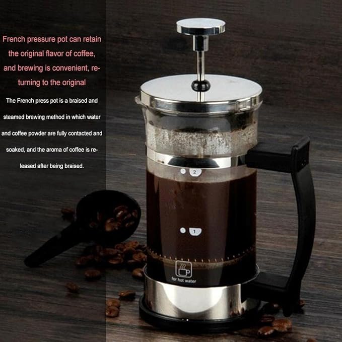 Glass Coffee Maker Kettle Manual Tea Pot With Handle Espresso With Filter