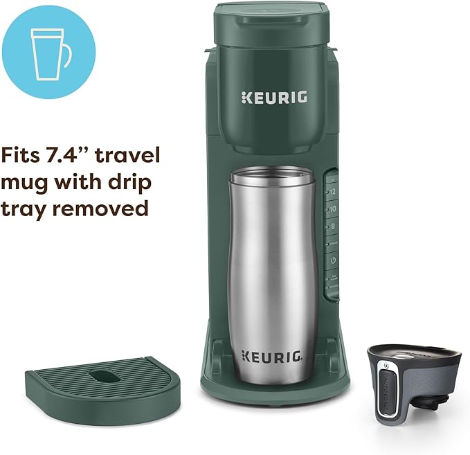 Keurig K-Express Single Serve K-Cup Pod Coffee Maker 3 Brew Sizes Strong Button Feature 42oz Removable Reservoir Evergreen