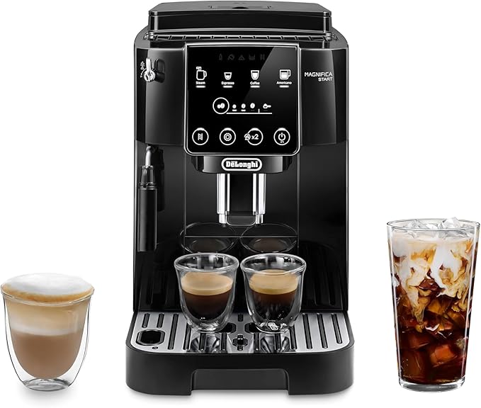 De'Longhi Magnifica Start Automatic Espresso Machine with Manual Frother Black ECAM22022SB (Renewed)