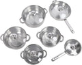 GOTOTOP Stainless Steel Set Cookware Stainless Steel Cookware Set 6-Piece Pots and Pans Set with Lids for Kitchen Induction Oven Safe Even Heating Easy to