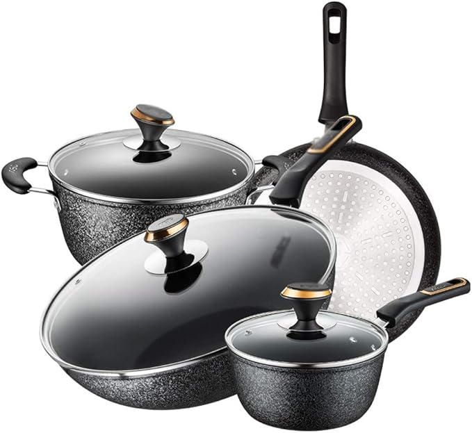 Cookware Aluminum Alloy Non Stick Pot Set Multi Functional Cooking Utensils for Household Kitchens Cookware Set