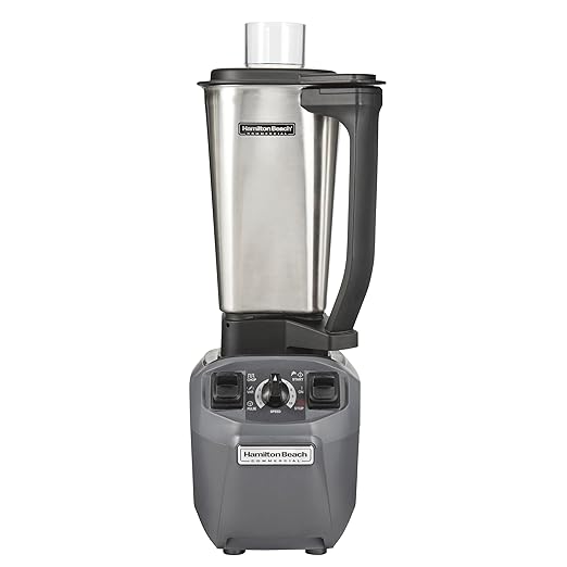 Hamilton Beach Commercial HBF510S Expeditor Stainless-Steel Culinary Food Blender 2.4 Horsepower 64 Ounce Capacity Variable Speed Chop Function NSF Certified