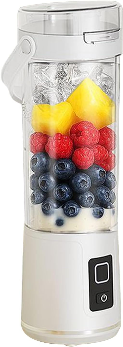 Portable Blender And Juicer 2-in-1 Travel Cup With Leak-proof Lid For Easy Takeout or Easy Suction Spout. Rechargeable Wireless Juicer For Making Milkshakes And Juices. Perfect For Home Work
