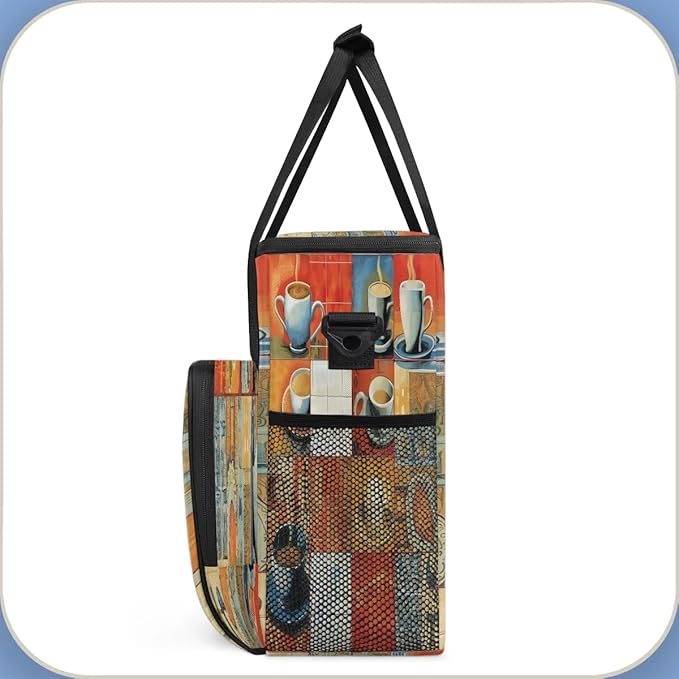 Coffee Cup Coffee Maker Carrying Bag Compatible with K-Mini or K-Mini Plus Portable Single Cup Coffee Maker Case with Pockets for K Cup Pods