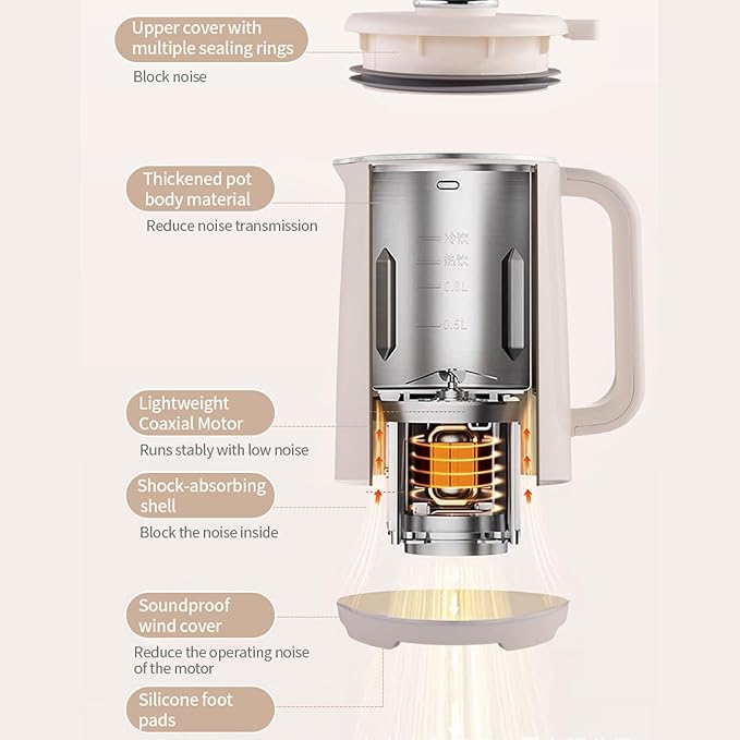 Haofy Nut Milk Maker Machine1.2L Capacity with Digital Display Stainless Steel Blades for Nut Milk Juice Smoothie Soup (US Plug 110V)