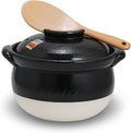 Banko-Yaki Fluffy Rice Pot Earthenware Rice Cooker with inner lid Measuring Cup and Paddle Traditional Japanese Donabe for Evenly Cooked Rice Mixed Rice and Porridge (3-Gou/Serves 3 to 5 people)