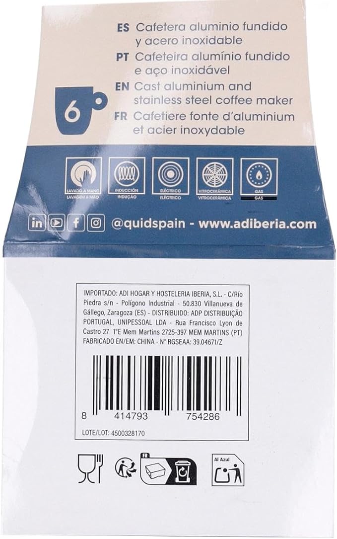 Quid 5427398 Coffee Machine Stainless Steel White