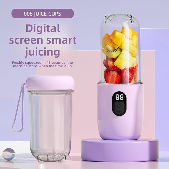 Personal Blender Portable 40W 500ml USB Rechargeable Electric Blender Cup with 16 Stainless Steel Blades for Shakes and Juice