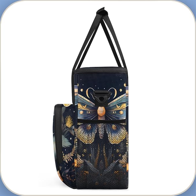 Gothic Butterfly Coffee Maker Carrying Bag Dreamy Butterfly Travel Storage Bag Compatible with K-Mini or K-Mini Plus Single Serve Coffee Brewer Carrying Case with Multiple Pockets &amp Shoulder Str