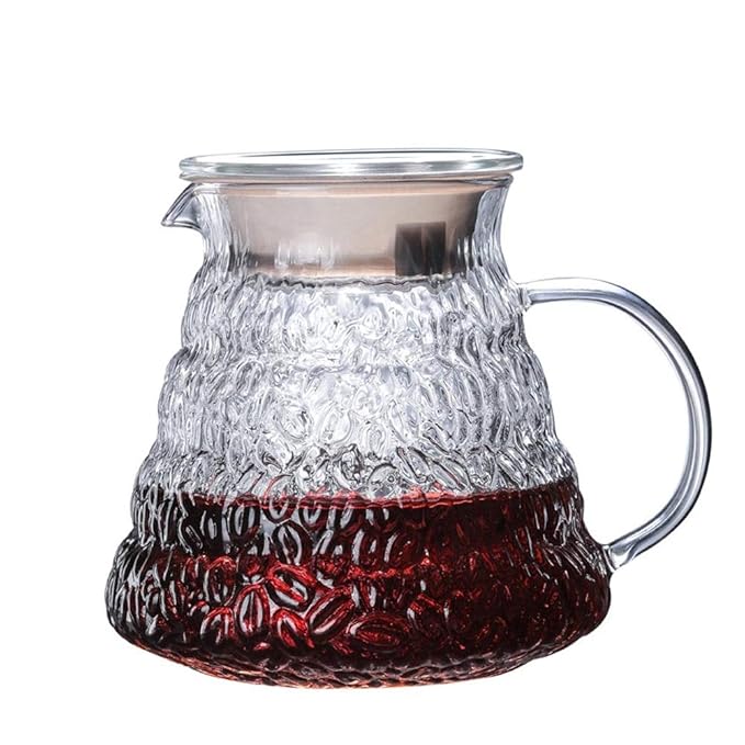 DUEBEL Cold Brew Coffee Maker Glass Jar with Handle Glass Pitcher with Removable Stainless Steel Filter 1.7L (47.5OZ) (K1024)