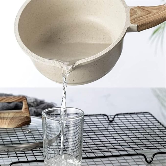 Non-Stick Cookware Set Aluminum Alloy Pots and Pans with Glass Lid Gas &amp Induction Compatible