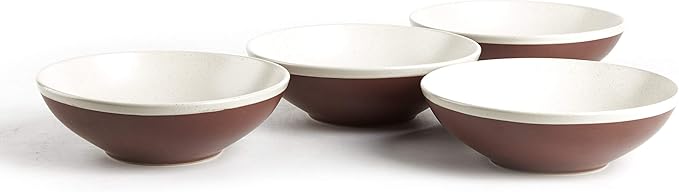 Rock Ridge Speckled Stoneware Dinnerware Set (12pc Set Brown and Ivory)