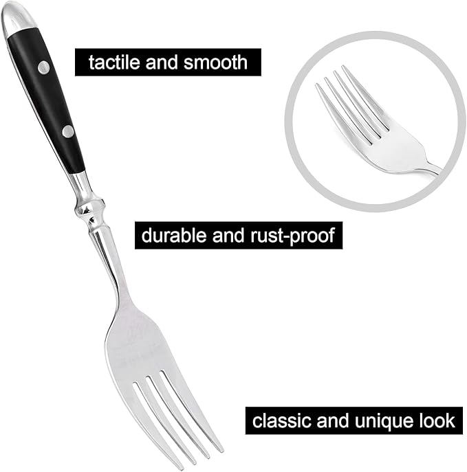 Retro 20-Piece Silverware Set Stainless Steel Cutlery Set Vintage Flatware Set with Black Bakelite Handle Dishwasher Safe| Service for 4