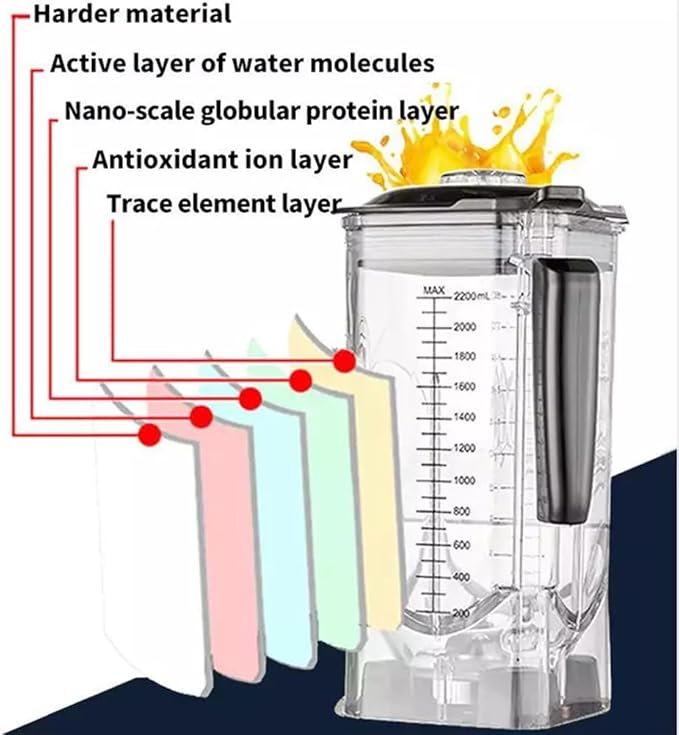 Blender Smoothie Maker with Sound Enclosure Commercial Fruit Juice Smoothie Maker Professional Countertop Blender Silent Broken Wall Cooking Machine for Smoothie Fruits B