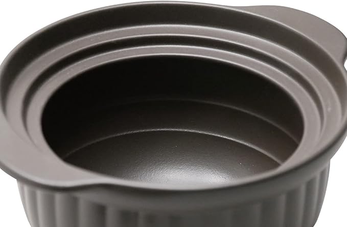 Thermatec 7223-0690 Rice Earthenware Pot 2 Cups Direct Fire Microwave Compatible Approx. 7.9 inches (20 cm) Floral Pattern Anemona