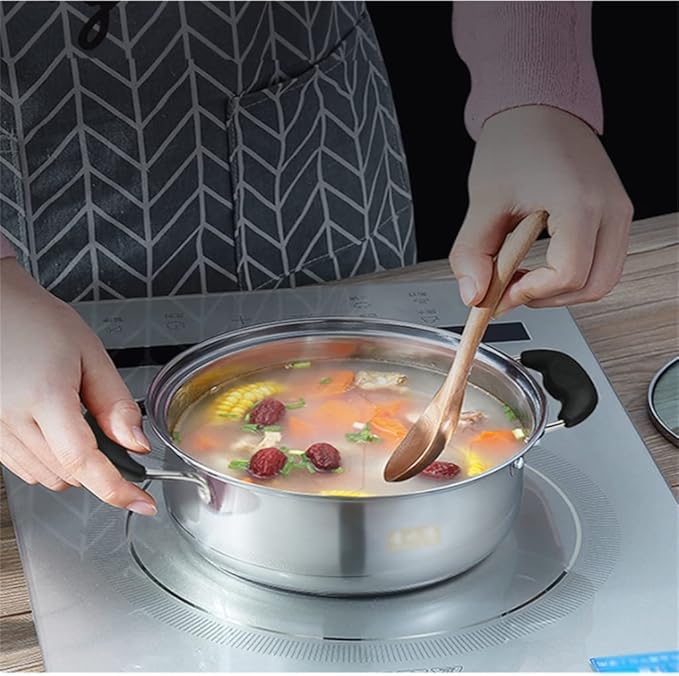 JSEIAJB 5 Piece Stainless Steel Pan Frying Pan Set Pressure Cooker Cooking Stew/Pot Milk Steamer/Soup Pot Kitchen Pan Set