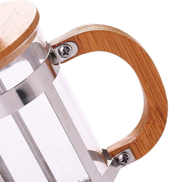 French Press Coffee &amp Tea Maker Heat Resistant Borosilicate Glass Coffee Press Bamboo Handle Small Coffee Maker Durable Easy Clean 100% BPA Free 800ML (Size : 800ml)