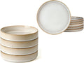 famiware 8.25 Paste Bowl Set (4 Piece) and 10 Dinner Plates for 6 - Cappuccino White