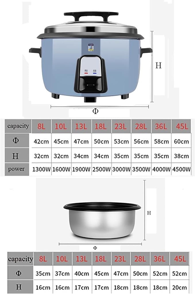 Commercial Rice Cooker (8L-45L) Canteen Hotel School Restaurants Old-fashioned Large Capacity Rice Cooker 8-60 PeopleUS/EU Used(28L)