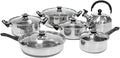 Generic Home Kitchen Cookware Sets Long Handle Pasta Pot Multifunction with Glass Lid 31cm