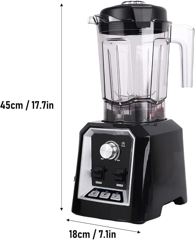 Aramox Professional Blender 3 Preset Program Infinite Speed Adjustment for Frozen Drinks Shakes for Family Meals Gatherings or Commercial Use