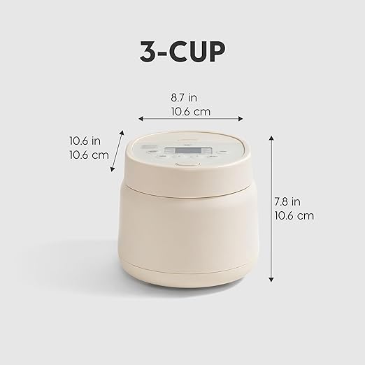 IRIS USA Micom Japanese Rice Cooker 3-Cup Uncooked/6-Cup Cooked Fuzzy Logic Kitchen Appliance with Recipe Presets Slow Cooker Steamer Hot Pot &amp Warming Function Compact &amp Portable for He