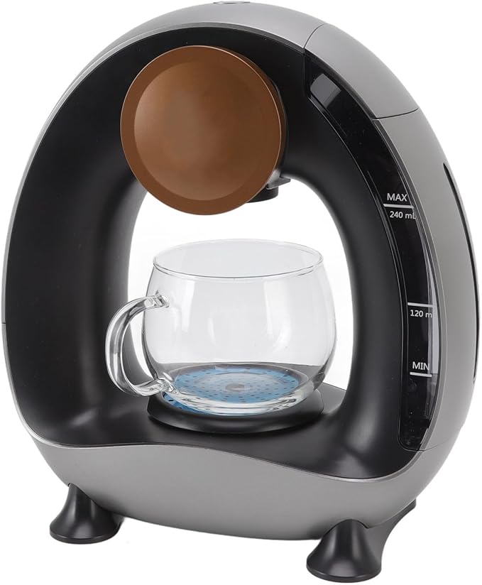 POCREATION Drip Coffee Maker Stainless Steel and Borosilicate Glass Quiet 240ml Water Tank Hand Washable Dishwasher Safe Suitable for Tea and Coffee Brewing Constant Temperature