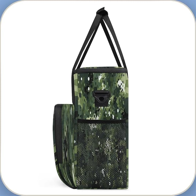 Camouflage Geometric Abstract Coffee Maker Travel Bag for K-Mini or K-Mini Plus Single Serve Coffee Brewer Portable Storage Tote Case for Tarvel