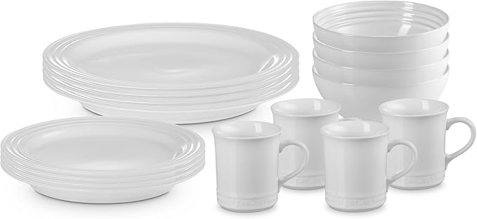Le Creuset Stoneware Dinnerware Set 16 pc. White