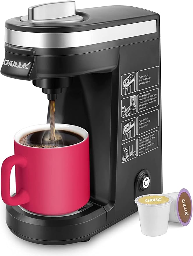 CHULUX 2 Pcs Single Serve Coffee Maker for K Capsule Classic &amp Slim