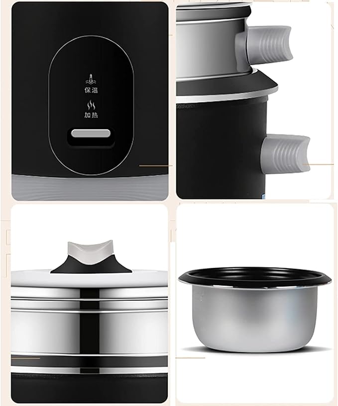 Household Electric Rice Cooker With Steamer Home Old Fashioned Rice Cooker Automatic Thermal Insulation Non-Stick Inner For 1-8 People(2L)