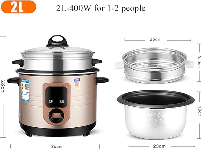 Rice Cooker 2L/3L/4L/5L/6L Household Smart Insulation with Steamer Multifunctional Non-Stick Pot Dormitory Mini Pot